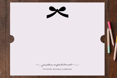 Friday Find :: Charming French Bow Stationary {Minted}
