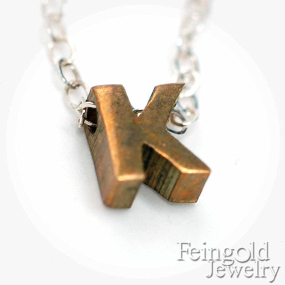 Sarah Feingold Brass Initial Necklace - a steal at $18 - Stylish Spoon 2013 Holiday Gift Guide