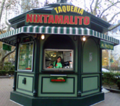 Taqueria Nixtamalito Taco Stand in NYC at City Hall