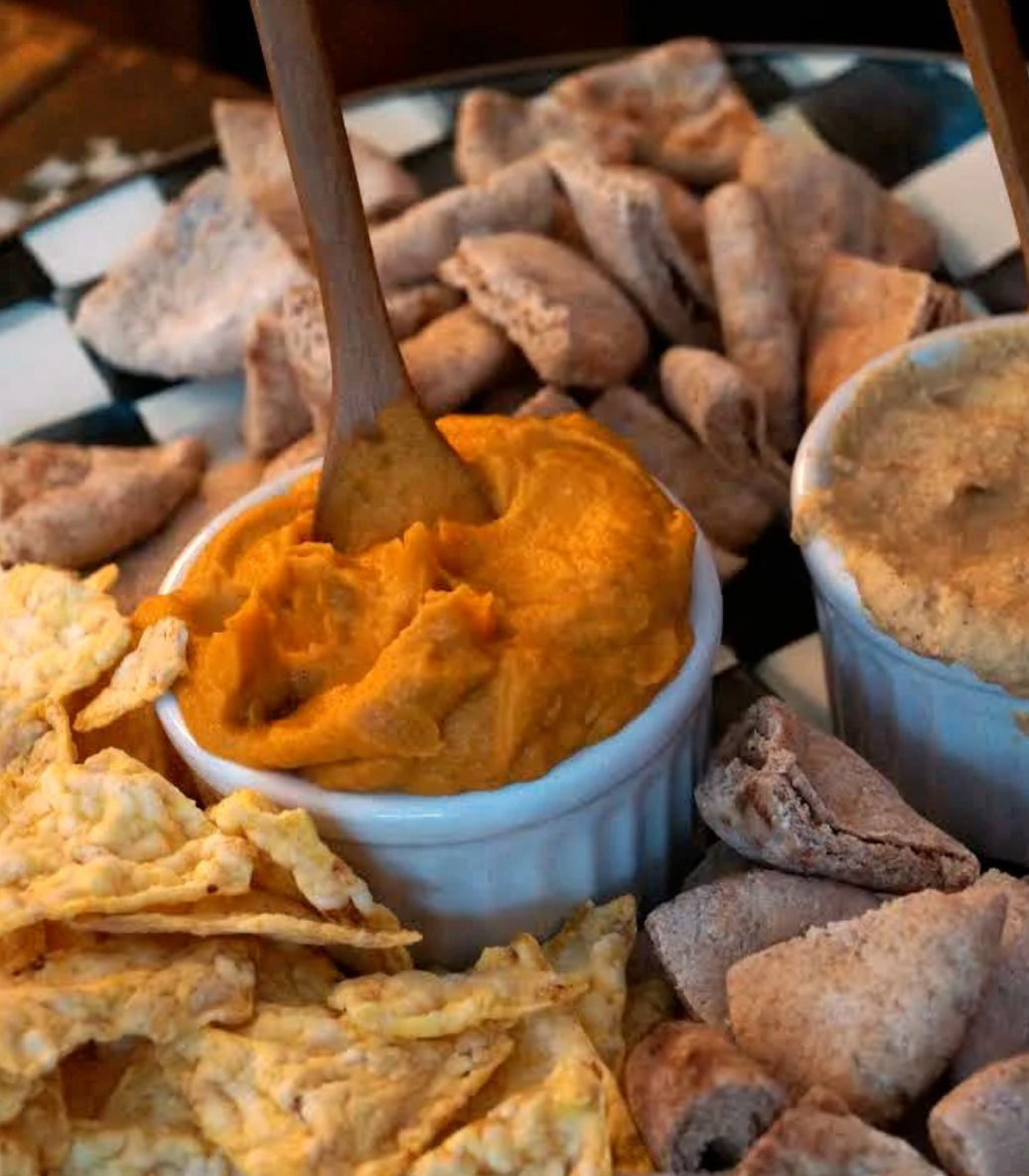 Vegan sweet potato spread thanksgiving organic healthy appetizer