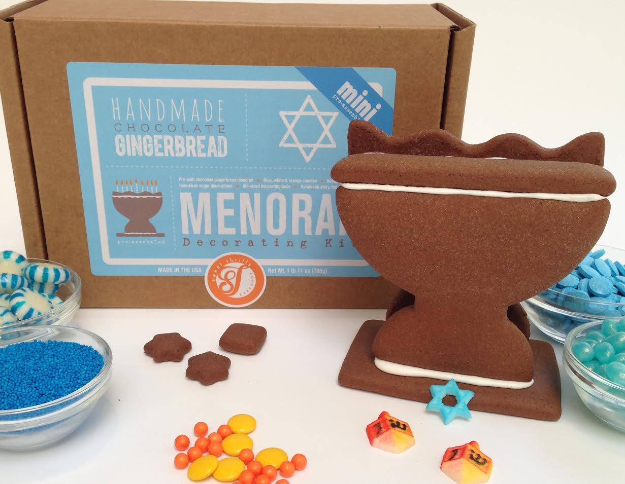 gingerbread menorah kit holiday gift idea Hanukkah