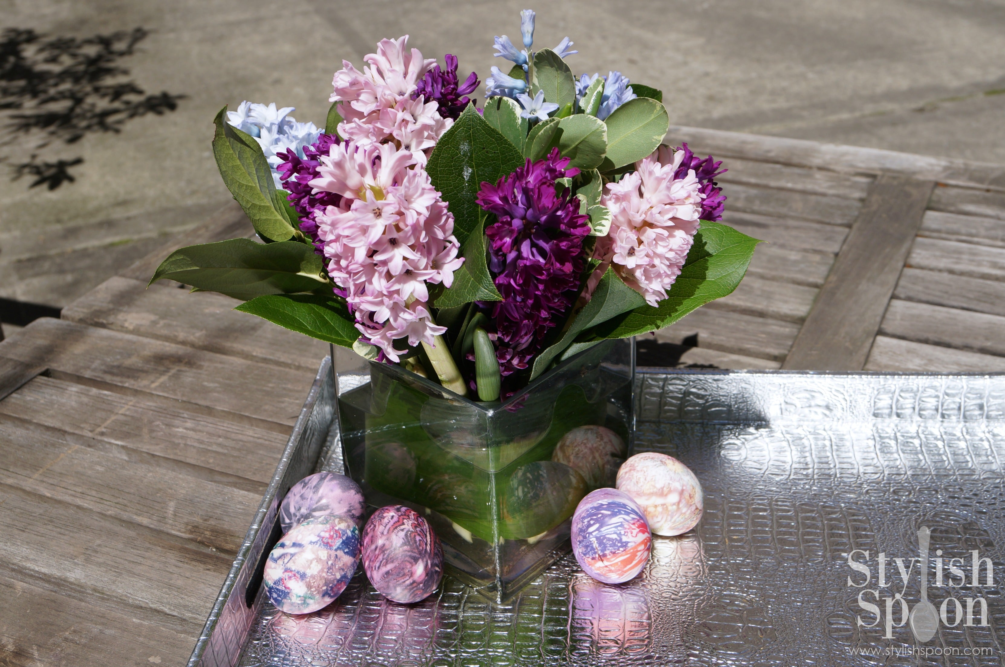 Dye Easter Eggs with Silk Fabric Scraps