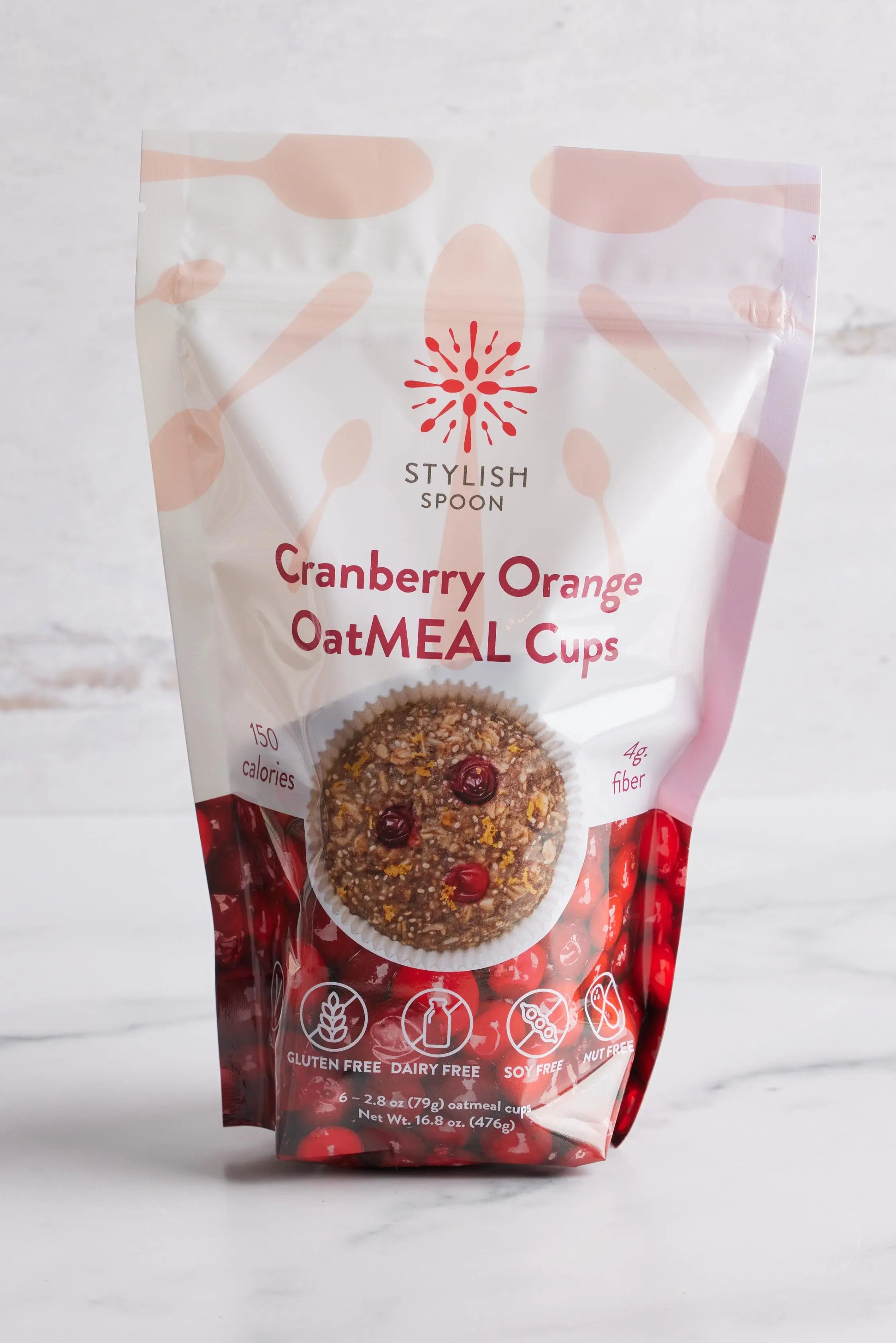 Cranberry + Orange OatMEAL Cups Stylish Spoon