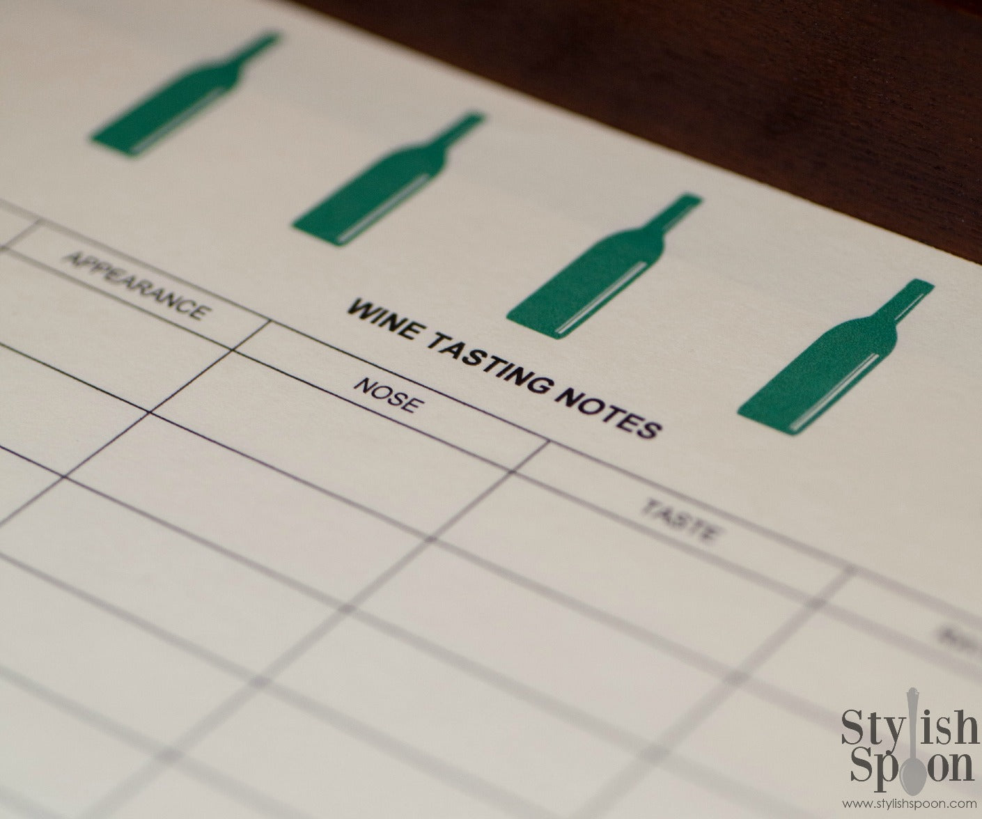 DIY :: Wine Tasting Notes Template Free Printable - Stylish Spoon For Wine Tasting Notes Template
